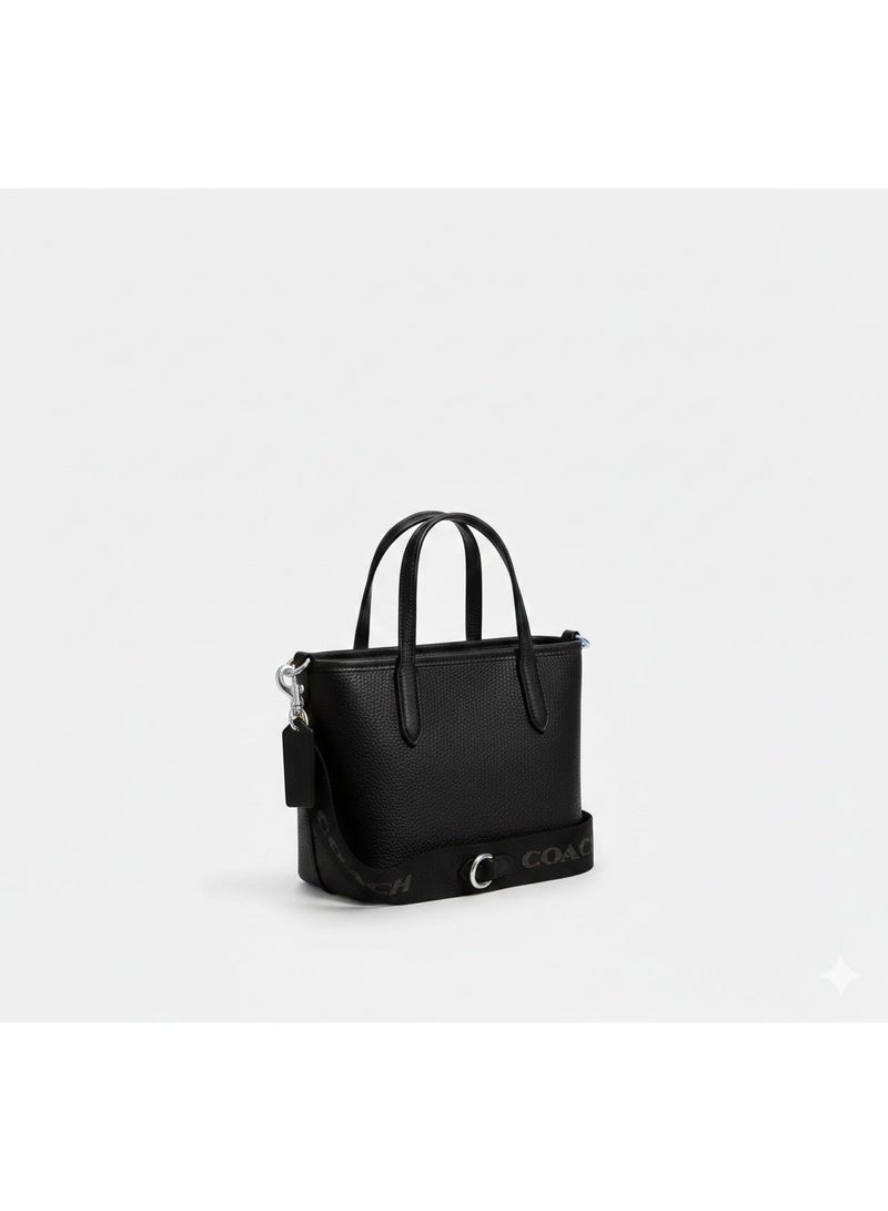 coachoutlet Coach Black Leather Tote Handbag for Women – Elegant Everyday Shoulder Bag - Image 2